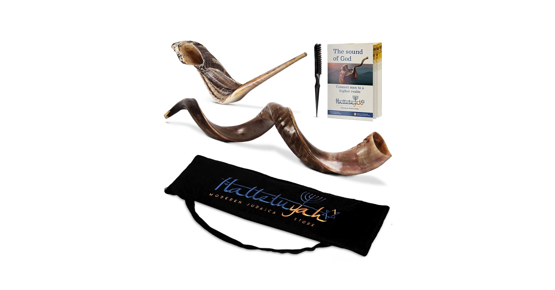 Amazon.com: HalleluYAH Yemenite kudu Shofar From Israel Plus